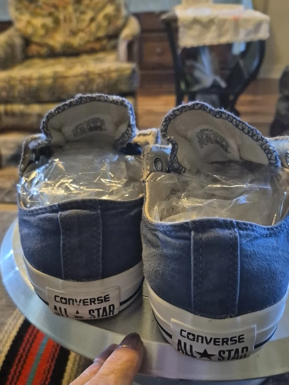 Converse Chuck Taylor Laceless All Star Low Profile Blue Denim Womens Sz.6.5.(#)